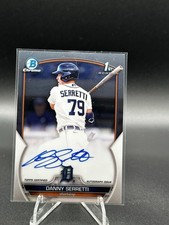 2023 BOWMAN CHROME 1ST AUTO DETROIT TIGERS DANNY SERRETTI #CPA-DSI (RC) ON CARD