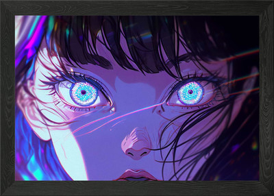 Anime Charming Eyes Gerahmtes Wandbild Poster Leinwanddruck Bild