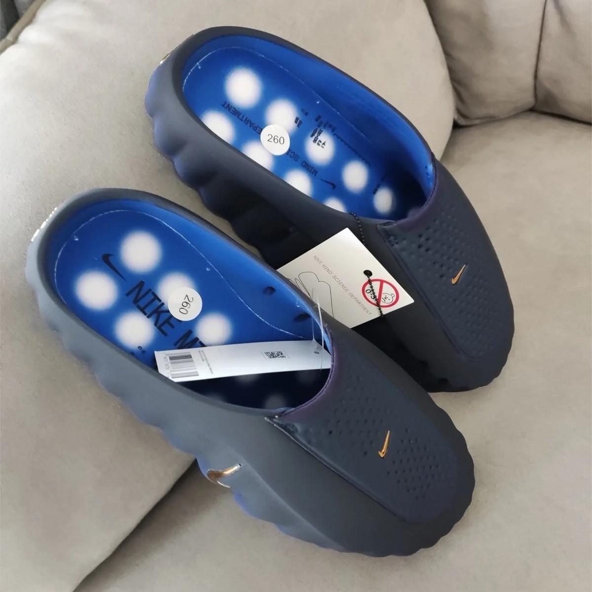 Nike Mind 001 Men Navy Blue Lightweight Comfort EVA Casual Nike Mind 001 Men Navy Blue Lightweight Comfort EVA Casual