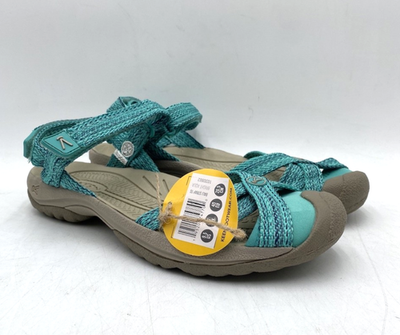 #ad Keen BALI STRAP TG Women#x27;s NEW Strappy Sandals Bright Aqua Multiple Sizes $39.99