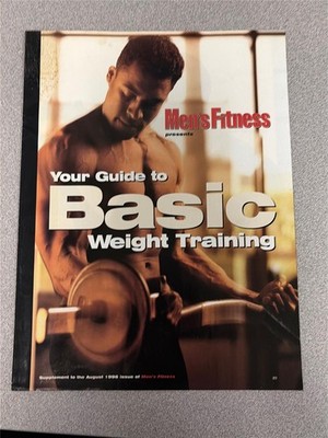 Men's Fitness GUIDE TO BASIC WEIGHT TRAINING bodybuilding supplement/booklet