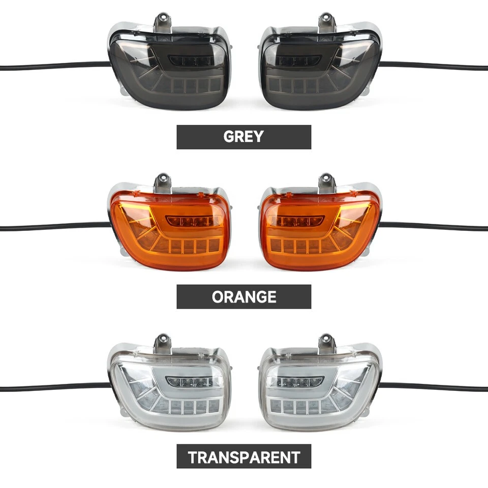 Mirror Lights LED Turn Signals DRL Lamp For Honda Goldwing GL1800 2001-2012 ABS - Image 2 of 4