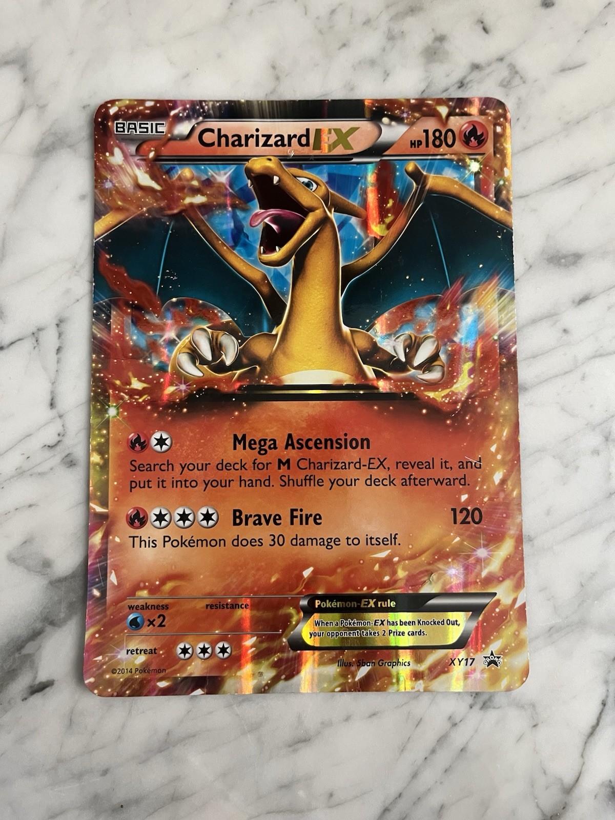 Charizard EX XY17 Jumbo Pokemon Card TCG - (XY Black Star Promos)  Holo