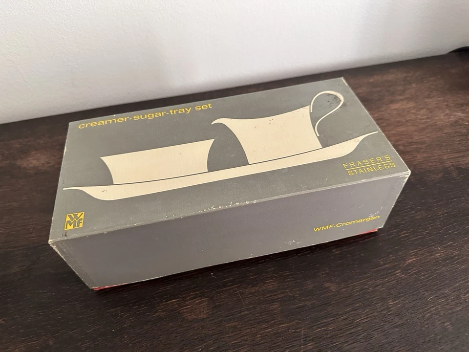 SF WMF seltenes Cromargan Sahneservice Zucker Sahne Fraser‘s Wagenfeld OVP - Bild 2 von 4