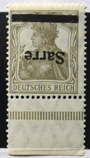 1920 Saarland Varieté Aufdruck umgedreht MI.1 IK MNH **Signiert BPP