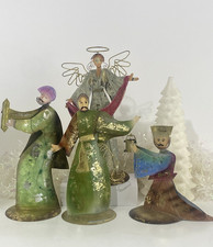 VTG (Qty 4) 1998 Enesco Nativity Daniel DeLa Cruz Angel Tall Metal Christmas