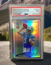2009 Topps Chrome - Matthew Stafford #TC210 Refractor (RC) Psa 9 *MASONCARDS*