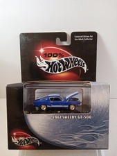 100 Hotwheels 1967 Shelby Gt-500 Black Box Blue 2002 31 Limited Edition P18