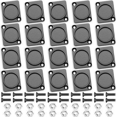 20 Pack Panel-Mount Blank Plate D-Series Zinc Alloy Rack Mount Plate Chassis XLR