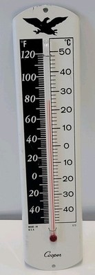 Cooper Black Eagle 10'' Wall Hanging Thermometer