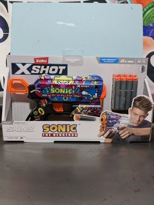 Zuru Xshot Sonic The Hedgehog Skins Flux Robotnik  X-Common Silver 8 Darts ~NEW
