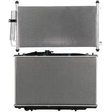 Aluminum Radiator&AC Condenser Cooling Kit For 2004-2006 Acura TL Base Sedan V6
