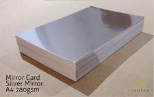 Halloween Mirror Card A4 280gsm – Orange Silver Gun Metal – Arts Crafts Paper