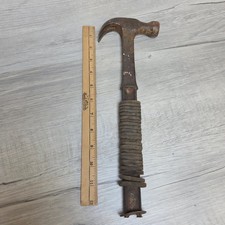 Vintage Mid Century All Steel Claw Hammer Ribbed Shock Grip 12.5 Inch Industrial