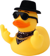 Middle Finger Car Ducks, Rubber Ducks Dashboard Decorations Funny Ducky Ornament