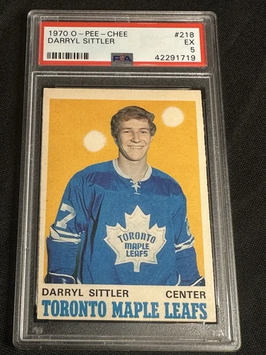 1970 O-PEE-CHEE OPC #218 Darryl Sittler RC Rookie Card PSA 5 EX Toronto HOF