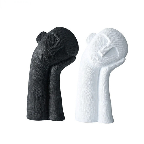 Adornos de resina cabeza torcida figuras para dormir decoración personaje escultura - Imagen 12 de 26