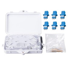 6 Core Fiber Optical Terminal Box Distribution Enclosure LC Duplex Coupler