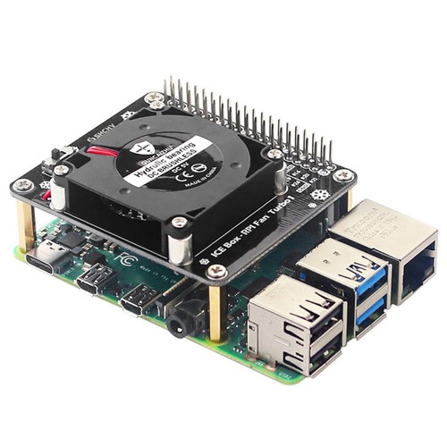 Low Noise GPIO Cooling Fan LED Light Mini Turbo Fan for Raspberry Pi 4B/3B+/3B l - Photo 3/9