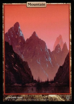 Mountain (139) -Foil Heavy Play MTG Unhinged
