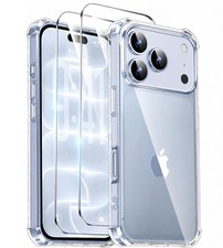 COVER AIRBAG + PELLICOLA VETRO PER APPLE IPHONE 18 PRO / PRO MAX CUSTODIA ANGOLI