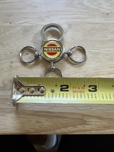 80s/90s Solid Keyring Keymate KeyChain w/ Nissan Emblem - Picture 3 of 10