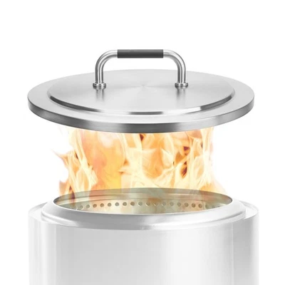 AOREWTGGH Fire Pit Lid for Solo Stove Bonfire 19.5"Solo with Heat Resistant Handle Round
