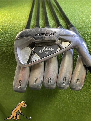 Used RH Callaway Apex Forged Iron Set 5-PW Helium 50g Ladies Flex Graphite