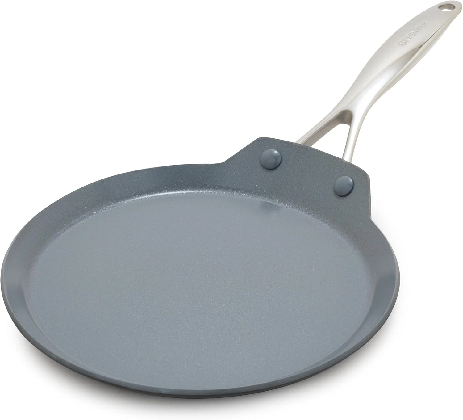 Valencia Pro 9.5" Ceramic Nonstick Crepe Pan, Induction & Oven Safe, Gray