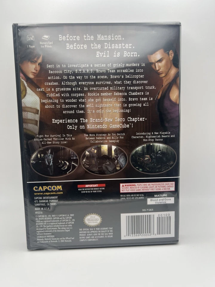 Resident Evil Zero 0 (GameCube, 2002) Nintendo BRAND NEW SEALED - Image 2 of 4