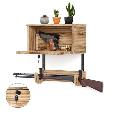 Miratino Gun Rack Wall Mount Hold Up Displays,Horizontal Gun Racks for Wall, ...