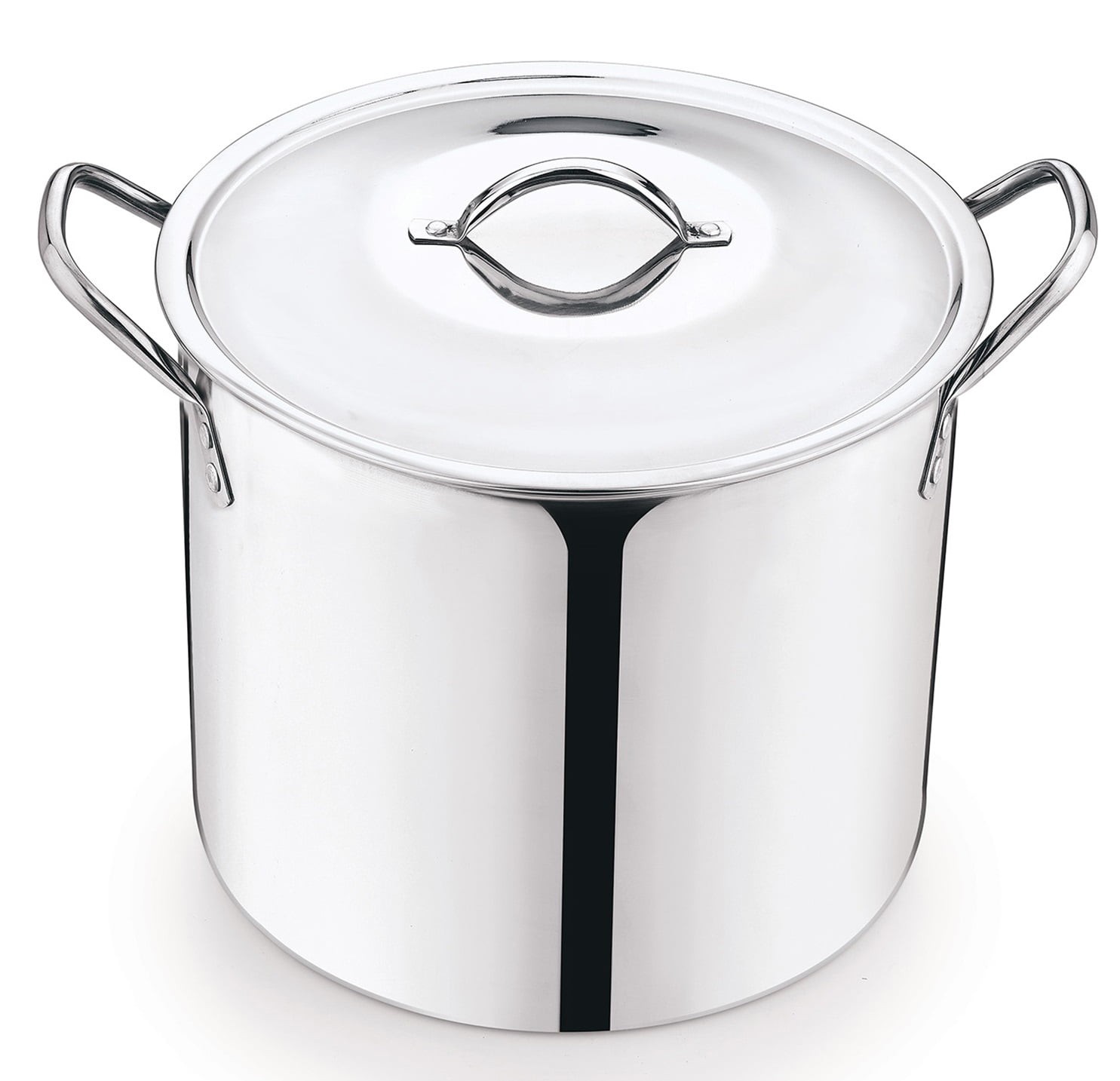 12 Quart Silver Stainless Steel Stock Pot with Lid