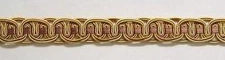  1/2" Gimp 3 YDS Dark Brown Gold match Bullion Fringe Brush Fringe Beaded 