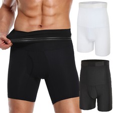 Men's Compression Shaper High Waist Boxer Shorts Tummy Control Pants Shapewear