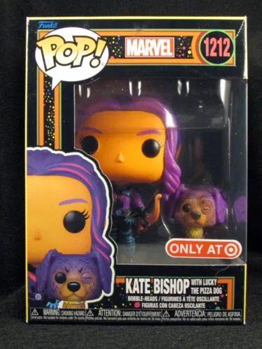 Funko Pop Marvel 1212 Luz Negra Kate Bishop con Lucky the Pizza Dog Target