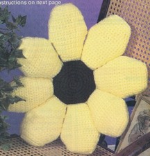 Sunflower Pillow crochet pattern instructions