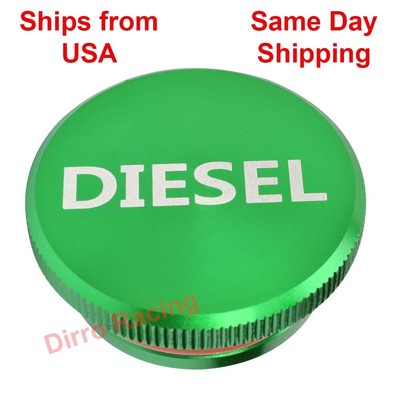 Green Billet Magnetic Fuel Filler Gas Tank Cap Diesel 1500 2500 3500 Dodge Ram