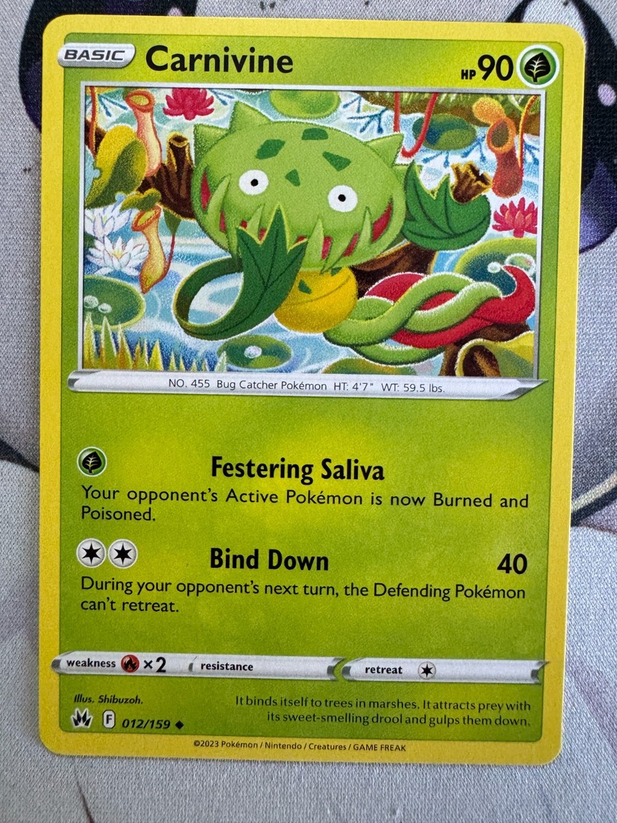 Carnivine Non Holo English Pokemon TCG BKAJ812 | eBay