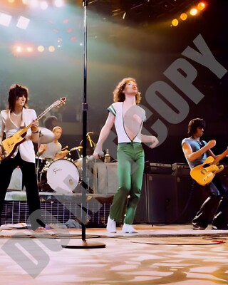 Rolling Stones Ron Wood Watts Mick Jagger Keith Richards In Concert 8x10 Photo