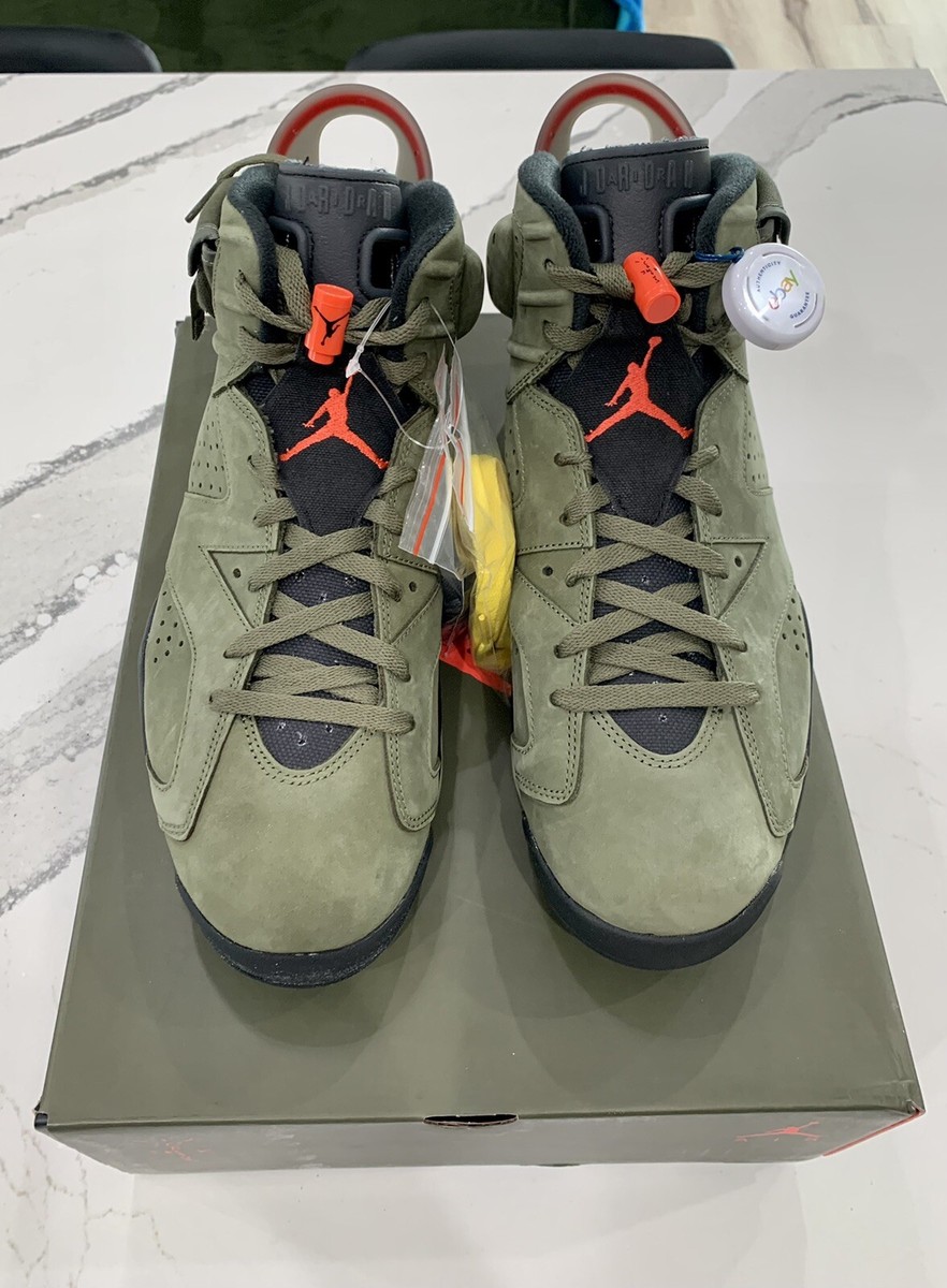 🔥Size 12 - Jordan 6 Retro x Travis Scott Olive 2019