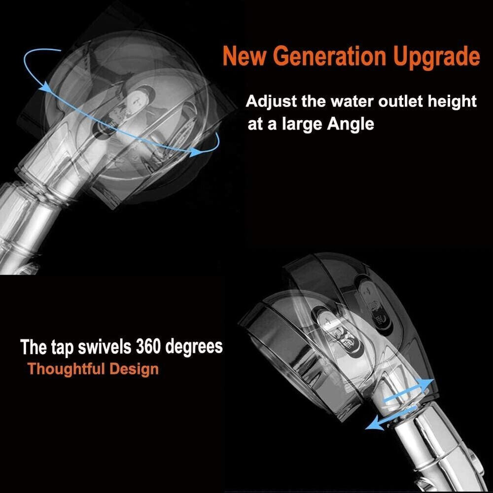 RV Hand Held Shower Head On Off Switch Chrome 3 Spray Water Pressure ...