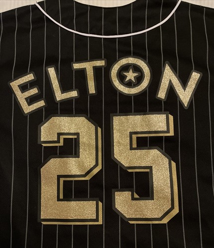 Elton John #25 Farewell Yellow Brick Road Tour Baseball Jersey Size Medium - Picture 6 of 6