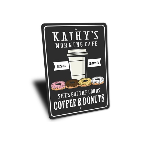 Coffee And Donuts Metal Sign - Picture 3 of 4