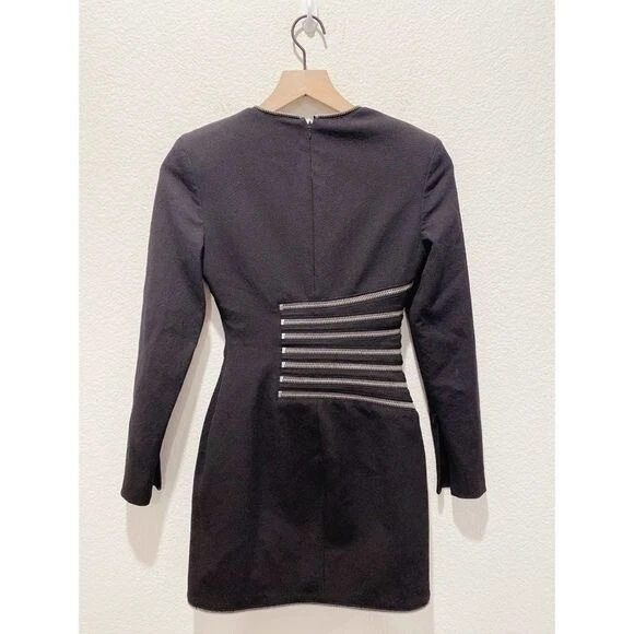 Abito con cerniera sunburst a maniche lunghe Alexander Wang taglia US4