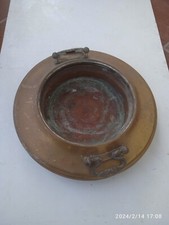 Antico Braciere di Ottone e Rame Secolo Scorso. Diametro 38 cm . 