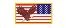 4" us flag 50 star flag with eagle reversed bumper sticker decal usa made