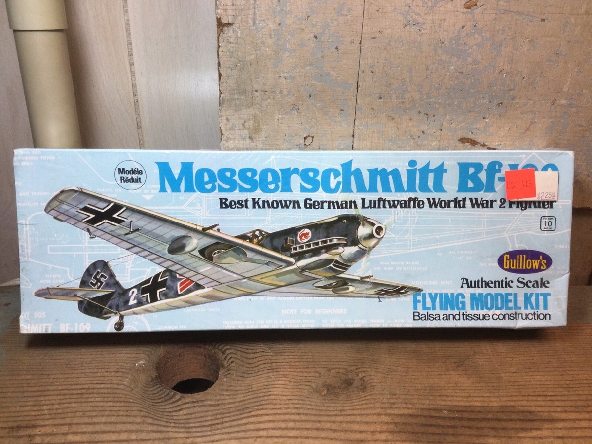 Sealed Vintage 1976 Guillow's Messerschmitt Bf-109 WWII