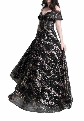 New Ladies Girls Gown Party Dress - Fully Embellished 85% Off !UK Size 6 And 8 - Picture 5 of 6