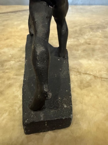 Antique Silumin Figurine "Let's beat swords into plowshares - Picture 7 of 12