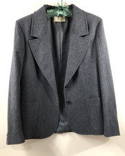 Vintage Jaeger Women's 100% Wool Blazer 2 Button Blazer Jacket Coat Fits Size 8